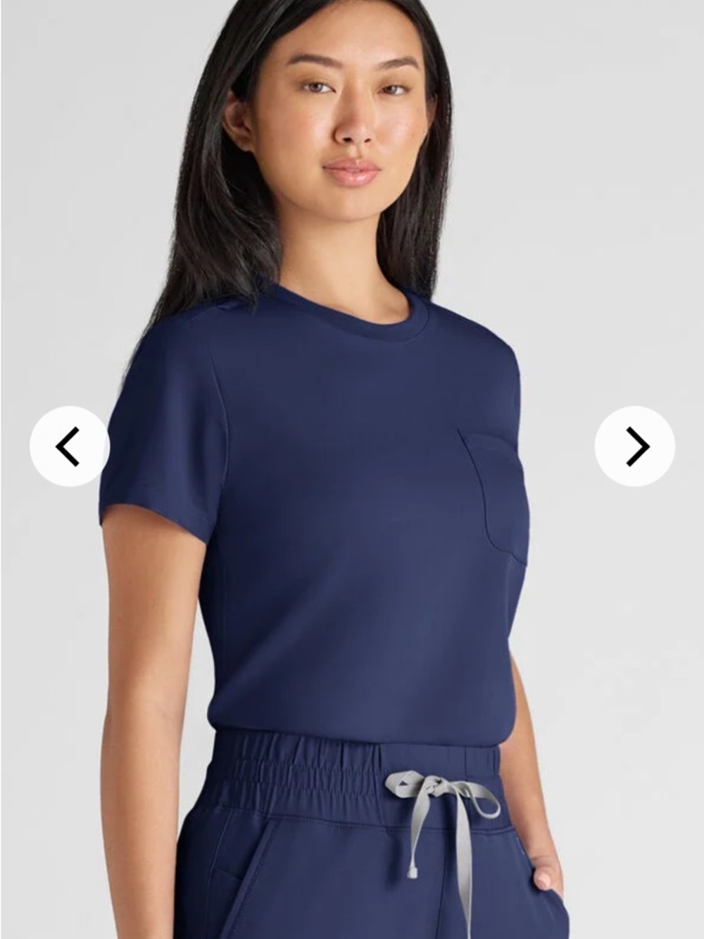 Women's Citrine 1-Pocket Crew Neck Tuck in or out Scrub Top Med